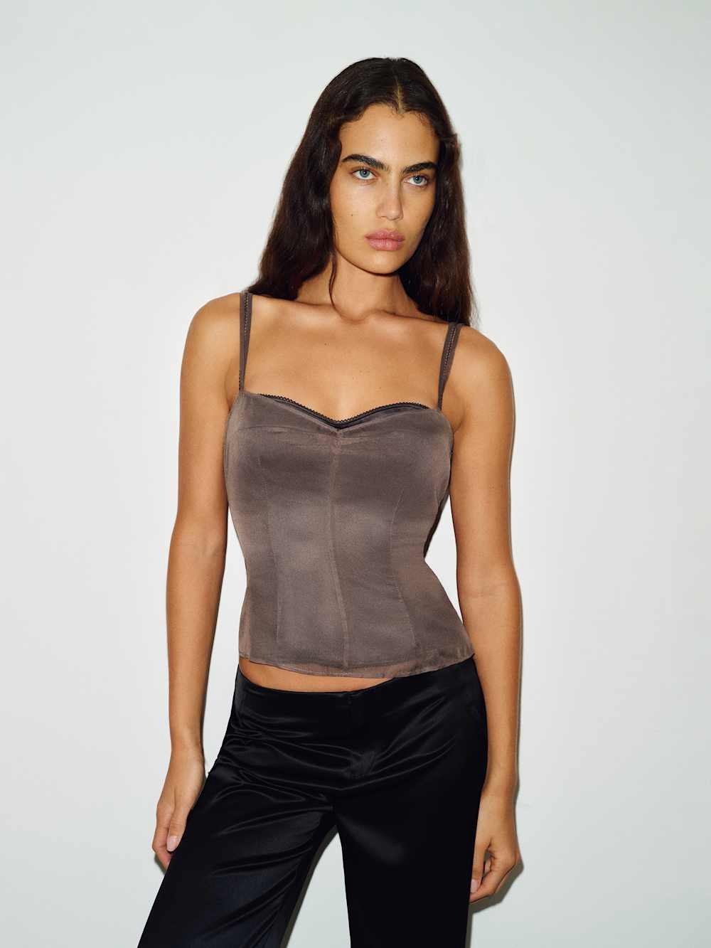 Reformation Fifer Top in Smoke